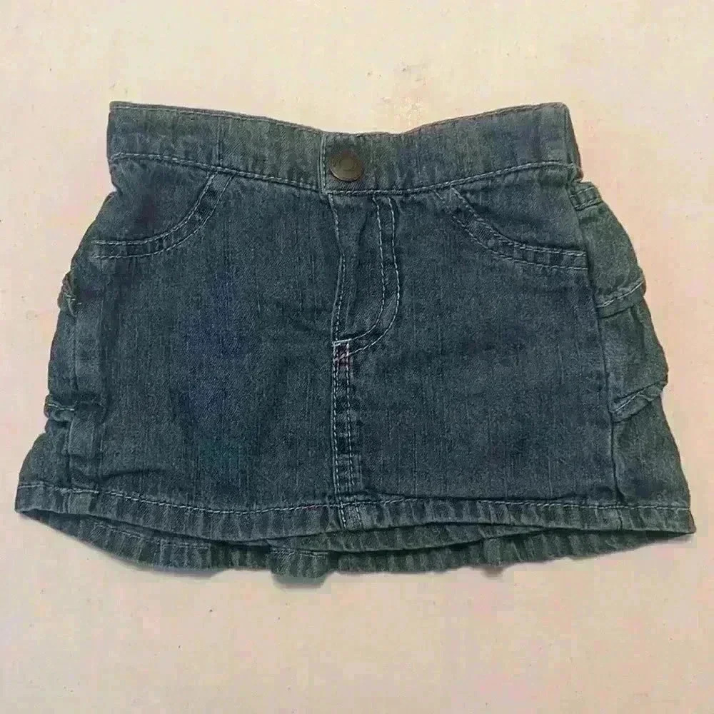 Circo - 3-6M - Denim Ruffle Bottom Skirt
